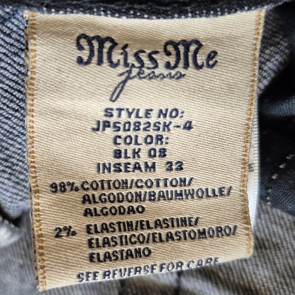 Miss Me Black Skinny Jeans Size 30 - Picture 10 of 10